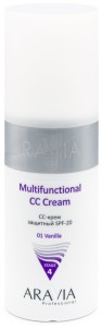Aravia Professional Face Cream CC-крем защитный SPF-20 Multifunctional CC Cream Vanilla 01 150мл