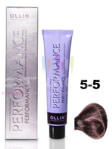 Ollin Color Performance Перманентная крем-краска для волос  5/5 светлый шатен махагоновый 60мл