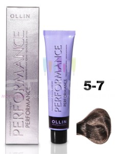 Ollin Color Performance Перманентная крем-краска для волос  5/7 светлый шатен коричневый 60мл