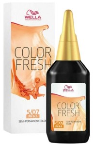 Wella Color Fresh Оттеночная краска  5-07 Светло-коричневый натурально-коричневый 75мл
