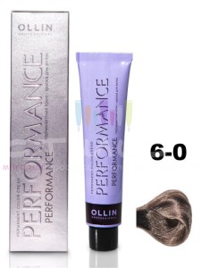 Ollin Color Performance Перманентная крем-краска для волос  6/0 темно-русый 60мл