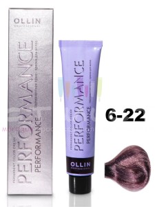 Ollin Color Performance Перманентная крем-краска для волос  6/22 темно-русый фиолетовый 60мл