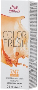 Wella Color Fresh Оттеночная краска  7-47 светлый гранат 75мл