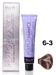 Ollin Color Performance Перманентная крем-краска для волос  6/3 темно-русый золотистый 60мл