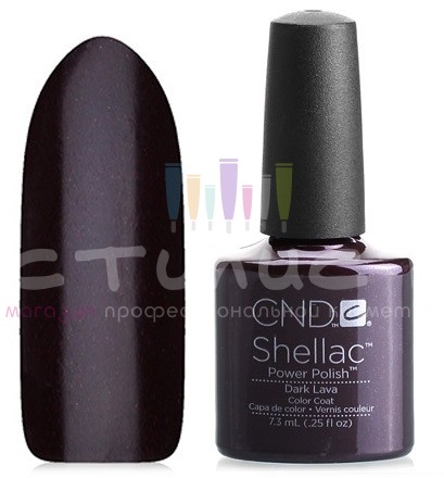CND Shellac™ Гель-Лак цвет №37 Dark Lava 7.3мл Фиолетовое бордо.