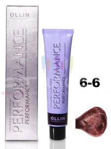 Ollin Color Performance Перманентная крем-краска для волос  6/6 темно-русый красный 60мл