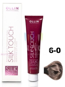 Ollin Color Silk Touch  6/0 темно-русый 60мл Безаммиачный стойкий краситель для волос