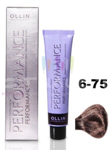 Ollin Color Performance Перманентная крем-краска для волос  6/75 темно-русый коричнево-махагоновый 60мл