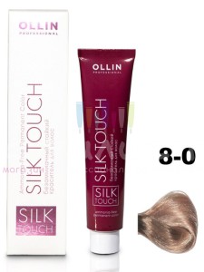 Ollin Color Silk Touch  8/0 светло-русый 60мл Безаммиачный стойкий краситель для волос