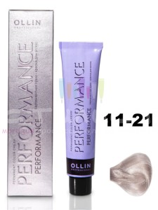 Ollin Color Performance Перманентная крем-краска для волос 11/21 специальный блондин фиолетово-пепельный 60мл