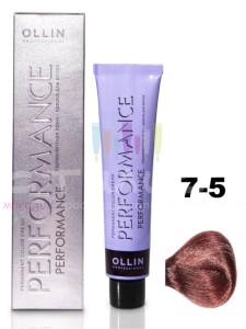 Ollin Color Performance Перманентная крем-краска для волос  7/5 русый махагоновый 60мл