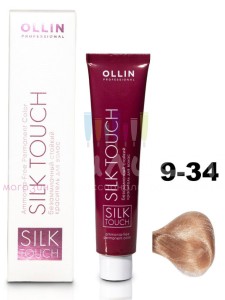 Ollin Color Silk Touch  9/34 блондин золотисто-медный 60мл Безаммиачный стойкий краситель для волос