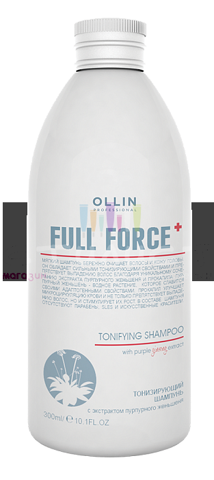 Ollin Care F. Force Ginseng Тонизирующий шампунь с экстрактом пурпурного женьшеня 300мл