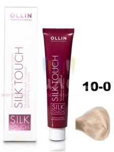 Ollin Color Silk Touch 10/0 светлый блондин 60мл Безаммиачный стойкий краситель для волос