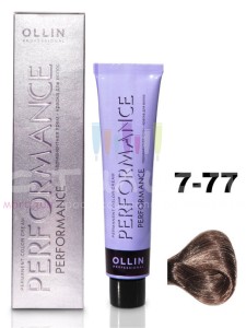 Ollin Color Performance Перманентная крем-краска для волос  7/77 русый интенсивно-коричневый 60мл