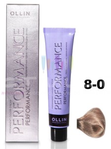 Ollin Color Performance Перманентная крем-краска для волос  8/0 светло-русый 60мл