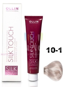 Ollin Color Silk Touch 10/1 светлый блондин пепельный 60мл Безаммиачный стойкий краситель для волос