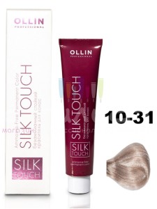 Ollin Color Silk Touch 10/31 светлый блондин золотисто-пепельный 60мл Безаммиачный стойкий краситель для волос