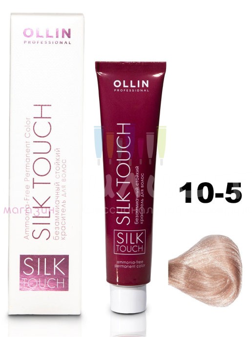 Ollin Color Silk Touch 10/5 светлый блондин махагоновый 60мл Безаммиачный стойкий краситель для волос