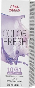 Wella Color Fresh Оттеночная краска 10-81 Яркий блондин жемчужно-пепельный 75мл