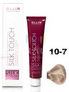 Ollin Color Silk Touch 10/7 светлый блондин коричневый 60мл Безаммиачный стойкий краситель для волос