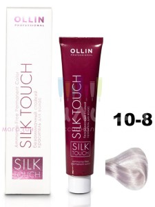 Ollin Color Silk Touch 10/8 светлый блондин жемчужный 60мл Безаммиачный стойкий краситель для волос