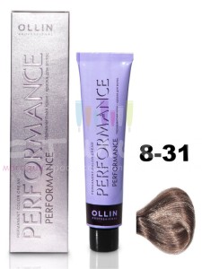 Ollin Color Performance Перманентная крем-краска для волос  8/31 светло-русый золотисто-пепельный 60мл