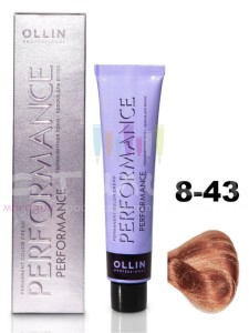 Ollin Color Performance Перманентная крем-краска для волос  8/43 светло-русый медно-золотистый 60мл