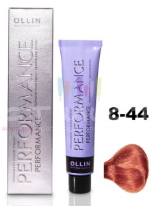 Ollin Color Performance Перманентная крем-краска для волос  8/44 светло-русый интенсивно-медный 60мл