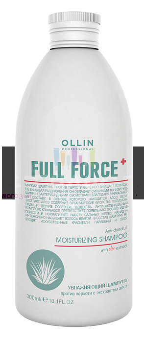 Ollin Care F. Force Aloe Увлажняющий шампунь против перхоти с экстрактом алоэ 300мл