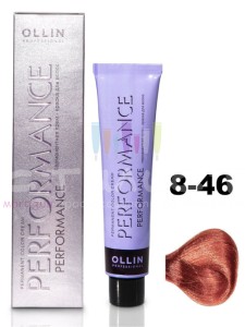 Ollin Color Performance Перманентная крем-краска для волос  8/46 светло-русый медно-красный 60мл