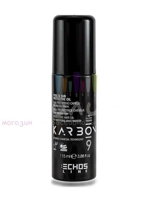 Echos Care Karbon 9 Защитное масло для волос бассейн-море-солнце 115мл