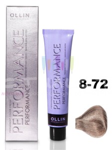 Ollin Color Performance Перманентная крем-краска для волос  8/72 светло-русый коричнево-фиолетовый 60мл