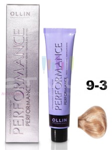 Ollin Color Performance Перманентная крем-краска для волос  9/3 блондин золотистый 60мл