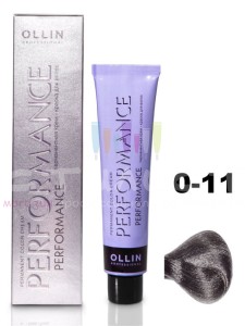 Ollin Color Performance Перманентная крем-краска для волос  0/11 пепельный 60мл