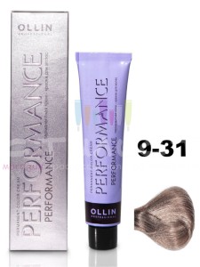 Ollin Color Performance Перманентная крем-краска для волос  9/31 блондин золотисто-пепельный 60мл