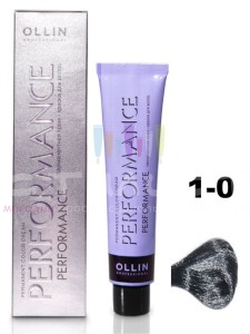 Ollin Color Performance Перманентная крем-краска для волос  1/0 иссиня-черный 60мл