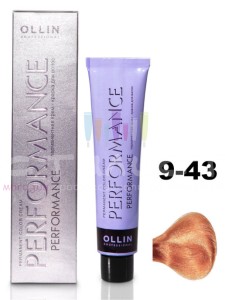 Ollin Color Performance Перманентная крем-краска для волос  9/43 блондин медно-золотистый 60мл