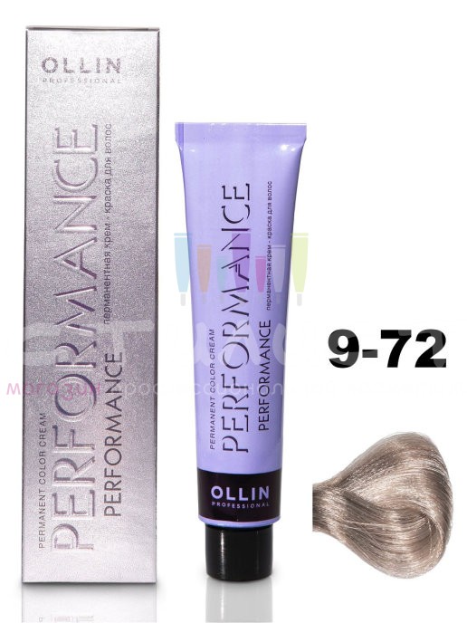 Ollin Color Performance Перманентная крем-краска для волос  9/72 блондин коричнево-фиолетовый 60мл