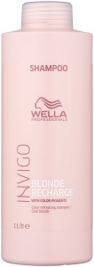 Wella Care Invigo Recharge Blond Шампунь-нейтрализатор желтизны для холодных светлых оттенков 1000мл