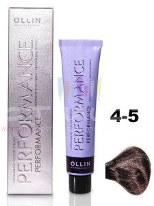 Ollin Color Performance Перманентная крем-краска для волос  4/5 шатен махагоновый 60мл