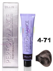 Ollin Color Performance Перманентная крем-краска для волос  4/71 шатен коричнево-пепельный 60мл