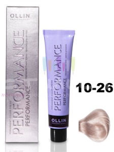 Ollin Color Performance Перманентная крем-краска для волос 10/26 светлый блондин розовый 60мл