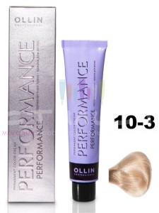 Ollin Color Performance Перманентная крем-краска для волос 10/3 светлый блондин золотистый 60мл